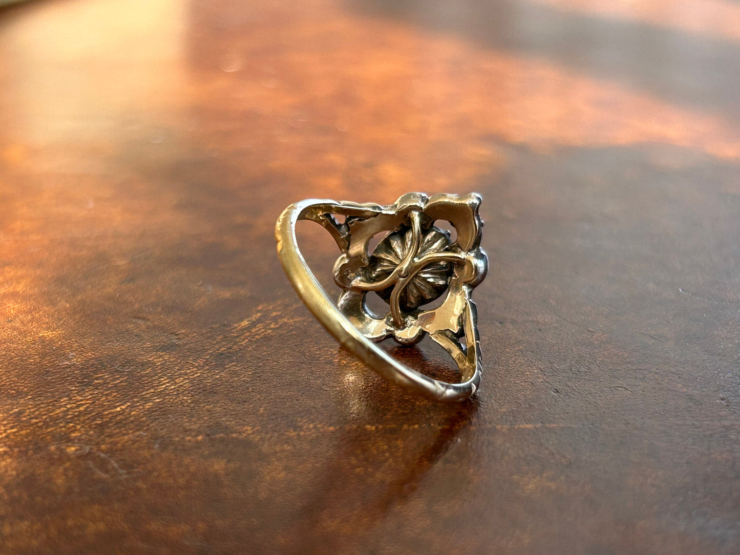 *Reserved for Helen*Georgian 1.2 carat High Dome Rose Cut Diamond l Ring 14k Gold